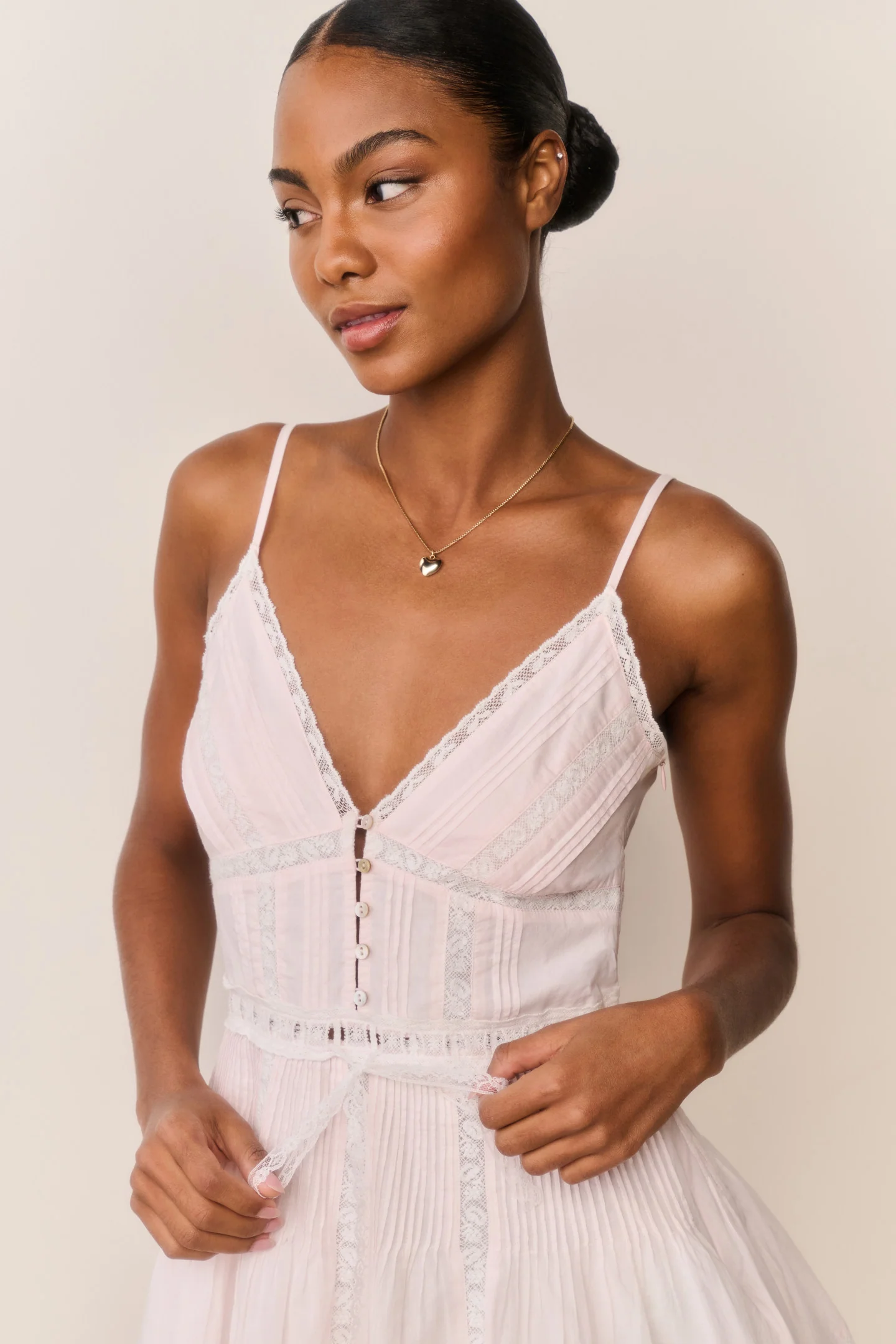 Zirelle Pink Cotton Lace-Trimmed Mini Dress - Image 2