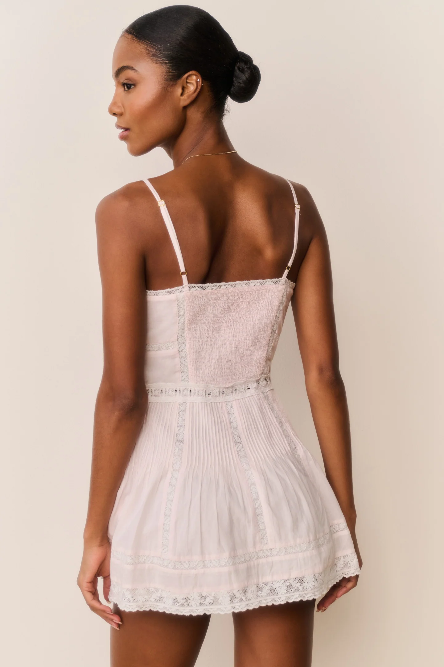 Zirelle Pink Cotton Lace-Trimmed Mini Dress - Image 5