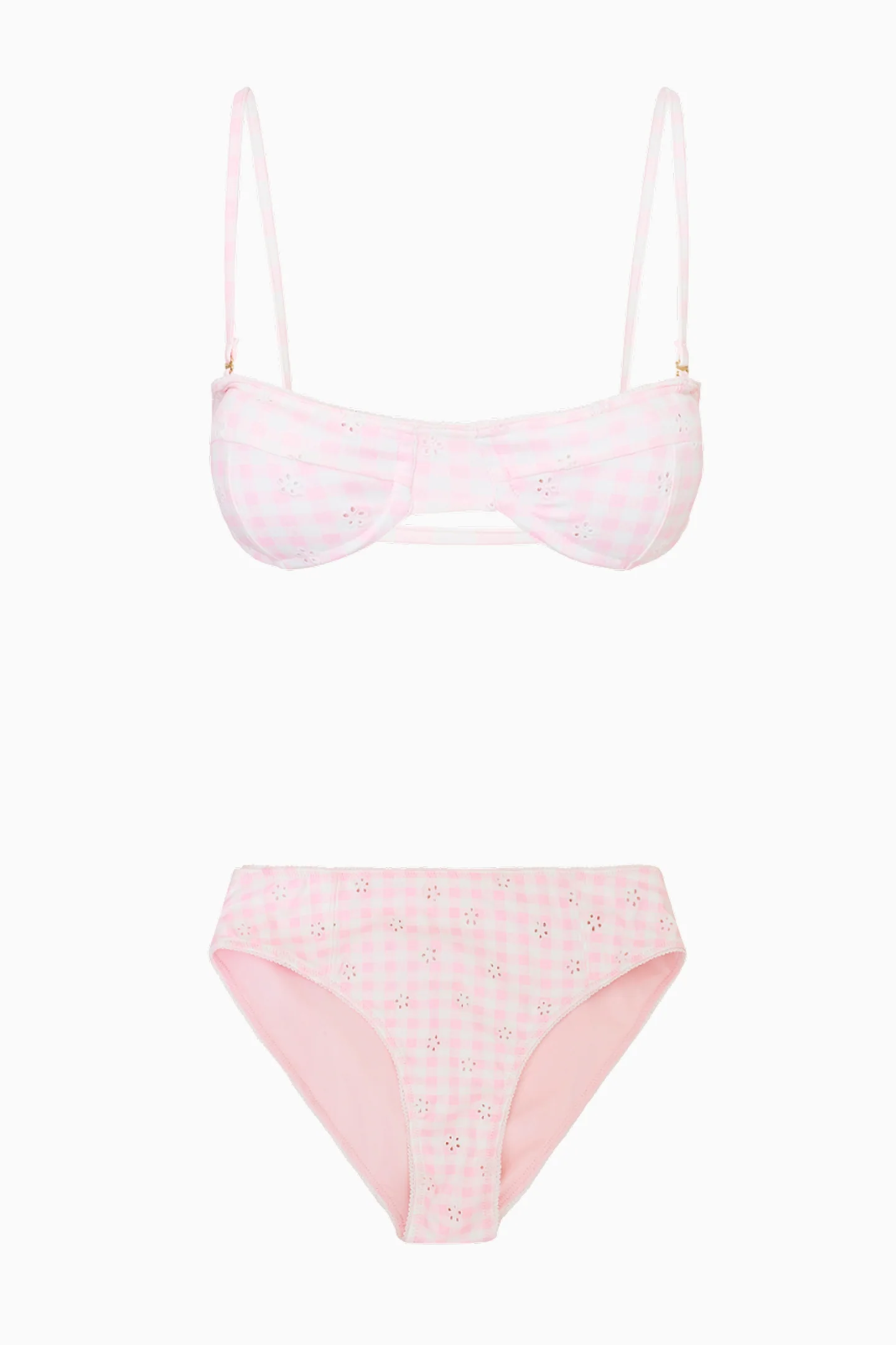 Zofia Gingham Eyelet Bikini - Image 6